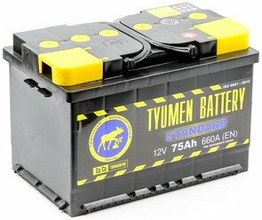Аккумулятор автомобильный Тюмень 75 Ач о.п.